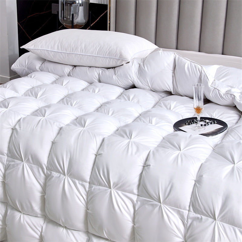 100% White Goose Down Pinch Pleated Duvet