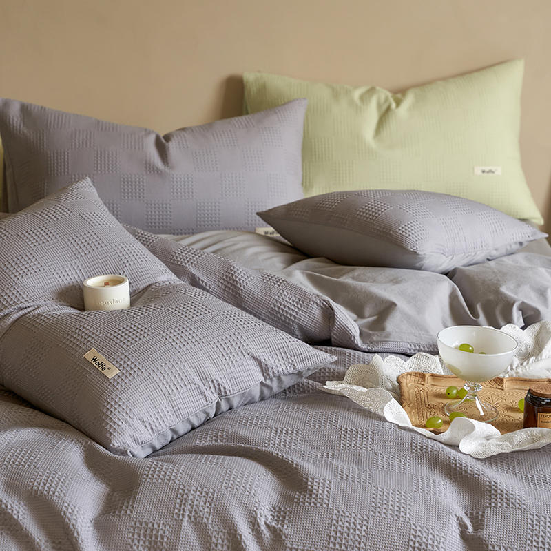 Simple Waffle Pure Cotton Bedding Set