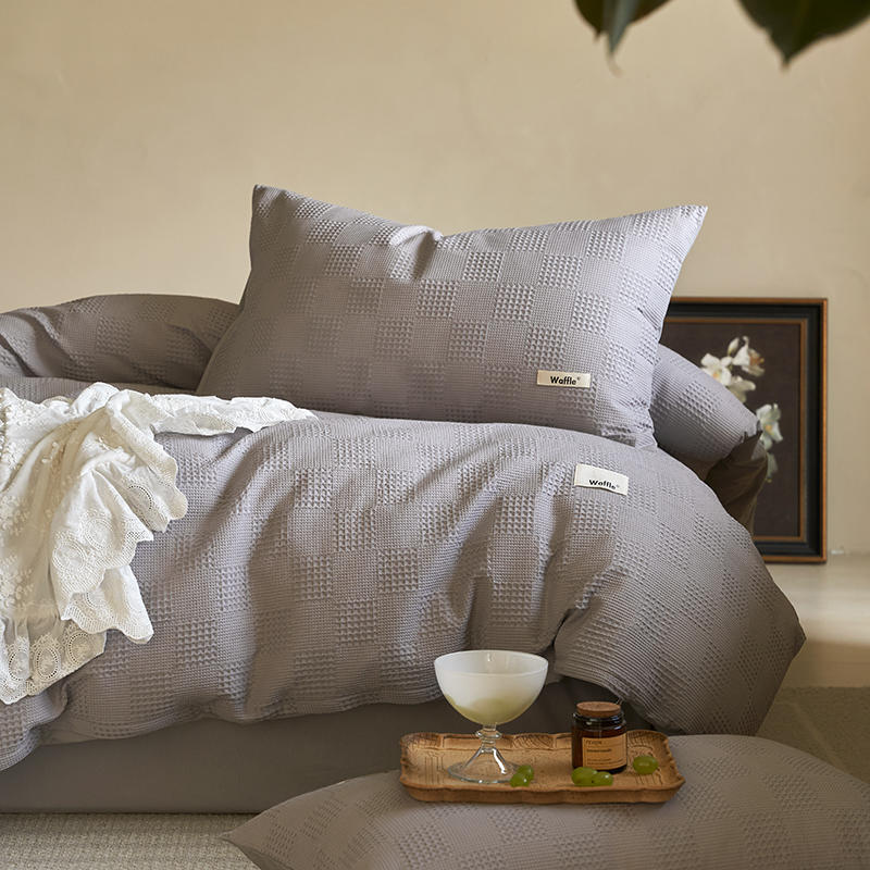 Simple Waffle Pure Cotton Bedding Set