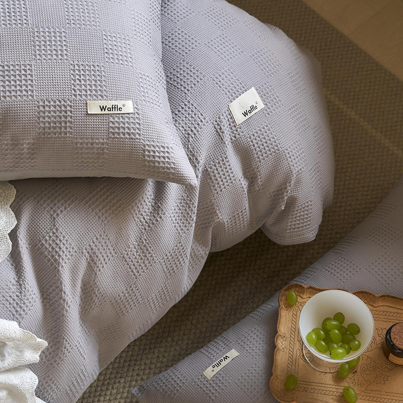 Simple Waffle Pure Cotton Bedding Set