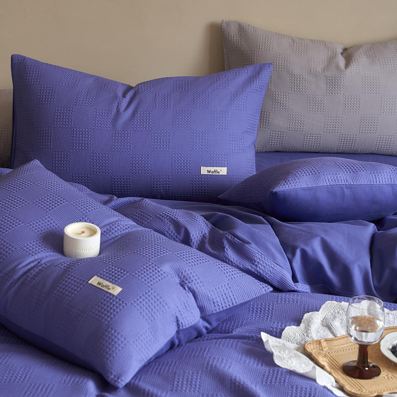 Simple Waffle Pure Cotton Bedding Set