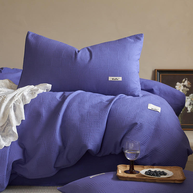 Simple Waffle Pure Cotton Bedding Set