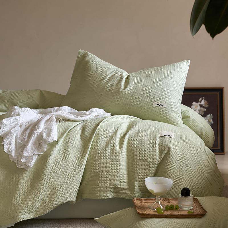 Simple Waffle Pure Cotton Bedding Set