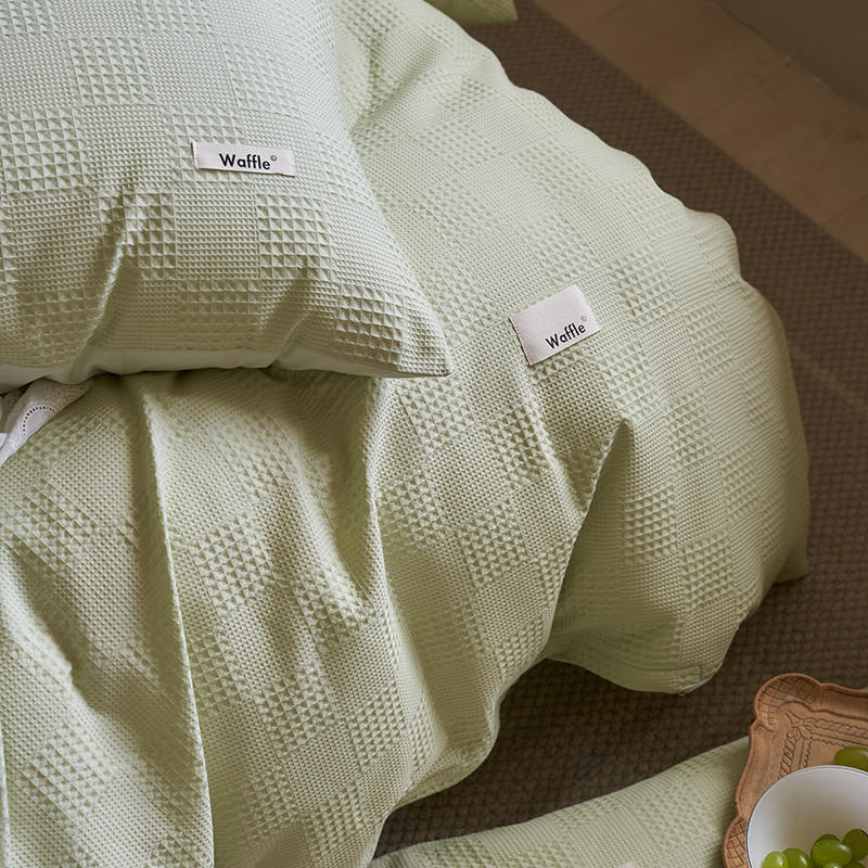 Simple Waffle Pure Cotton Bedding Set