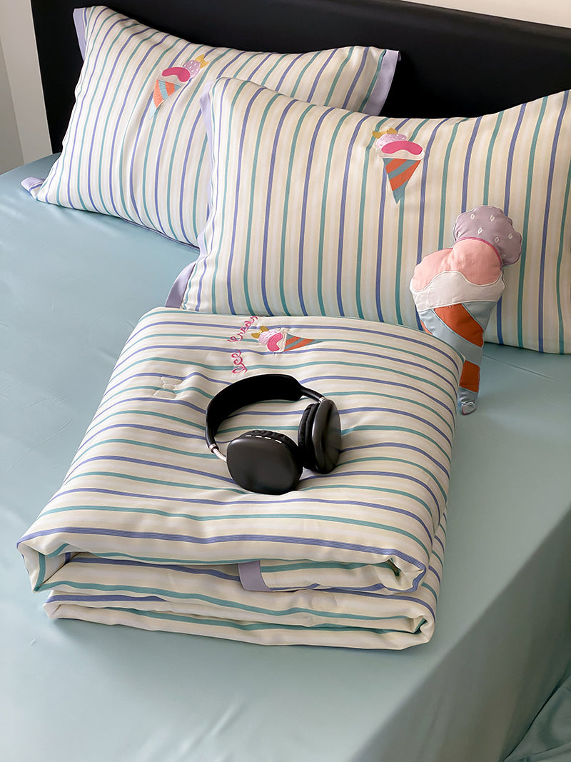 Serenity Stripe Tencel™ Quilt
