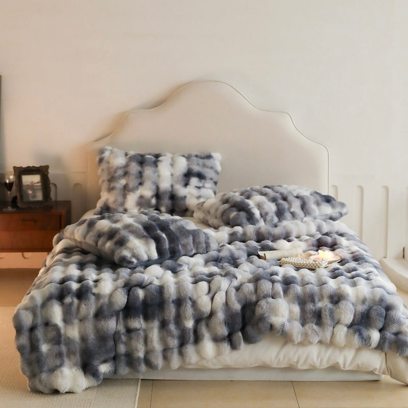 Tuscan Imitation Fur Blooming Blanket
