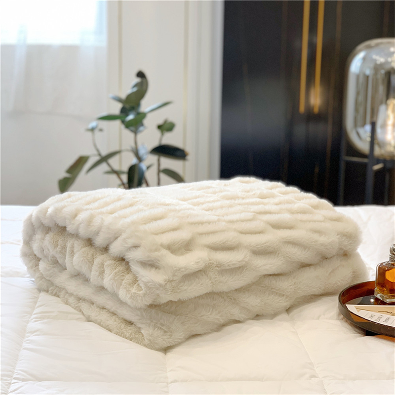 Faux Rabbit Fur Winter Blanket