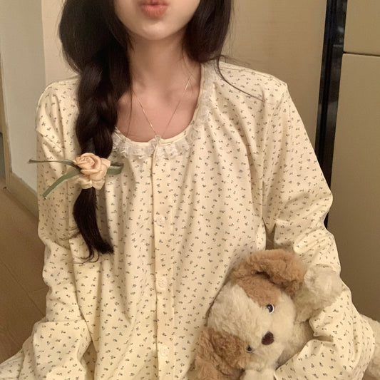 Blue Petal Pajama Set