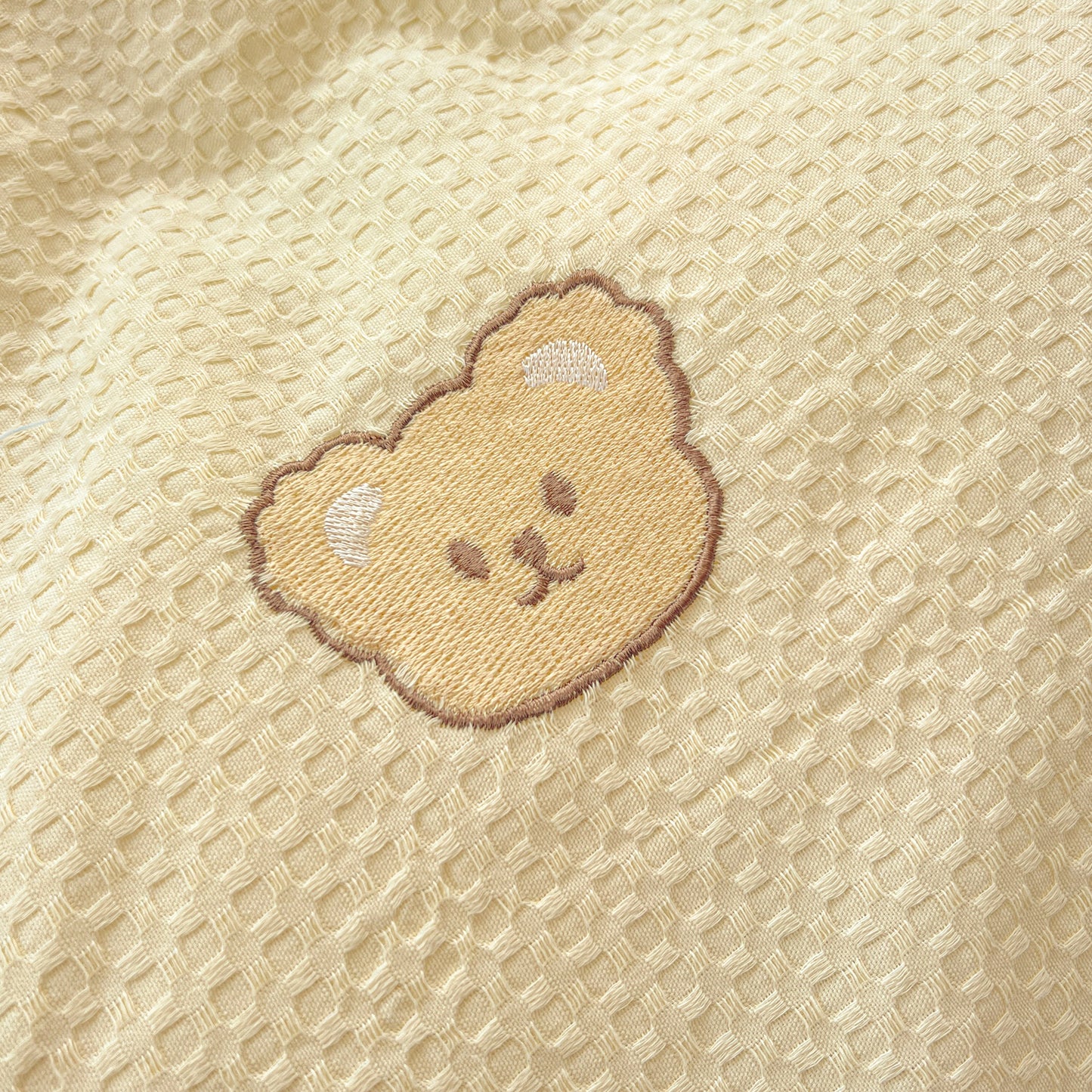 Teddy Waffle Bedding Set