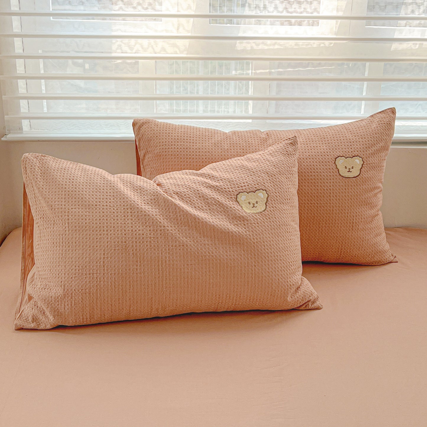 Teddy Waffle Bedding Set