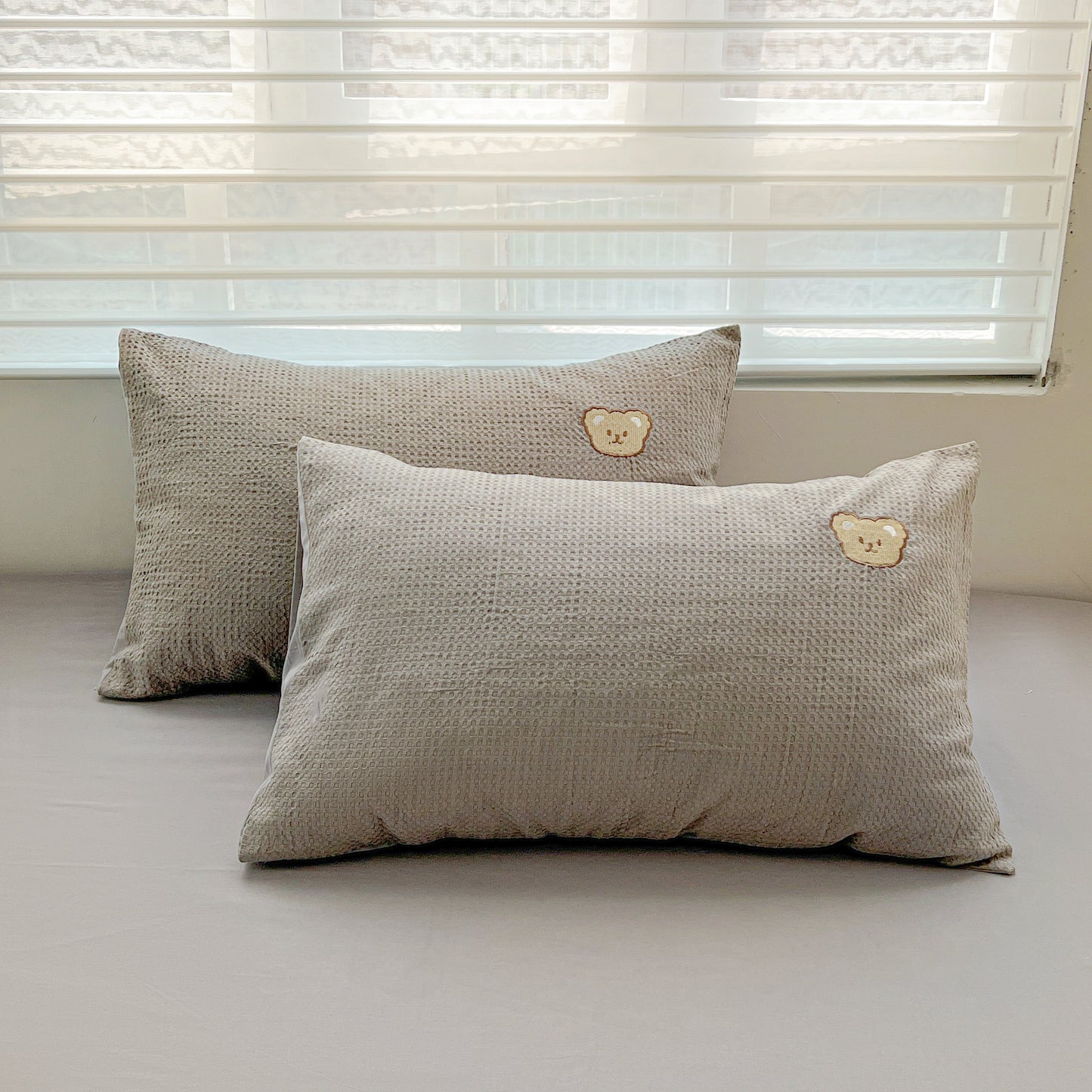 Teddy Waffle Bedding Set