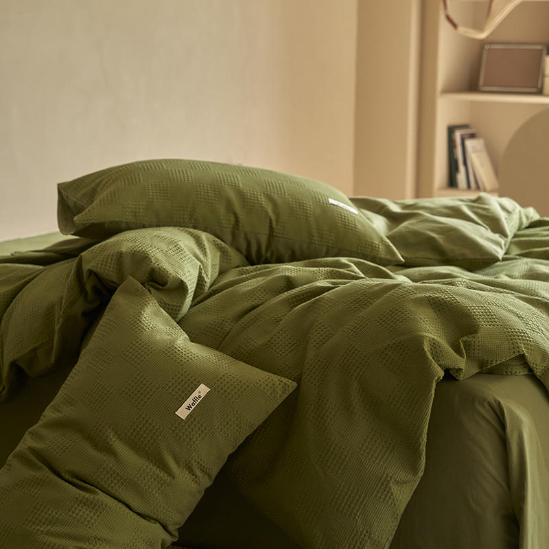 Simple Waffle Pure Cotton Bedding Set