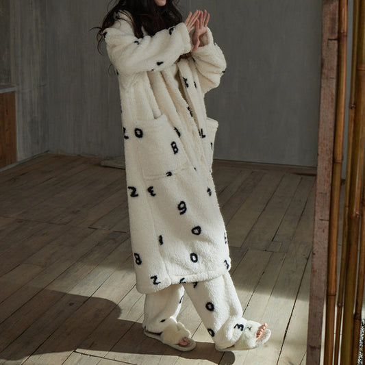 Cream Numeric Pajama Set