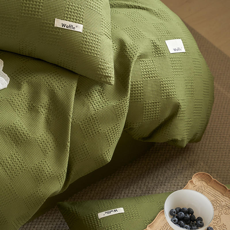 Simple Waffle Pure Cotton Bedding Set