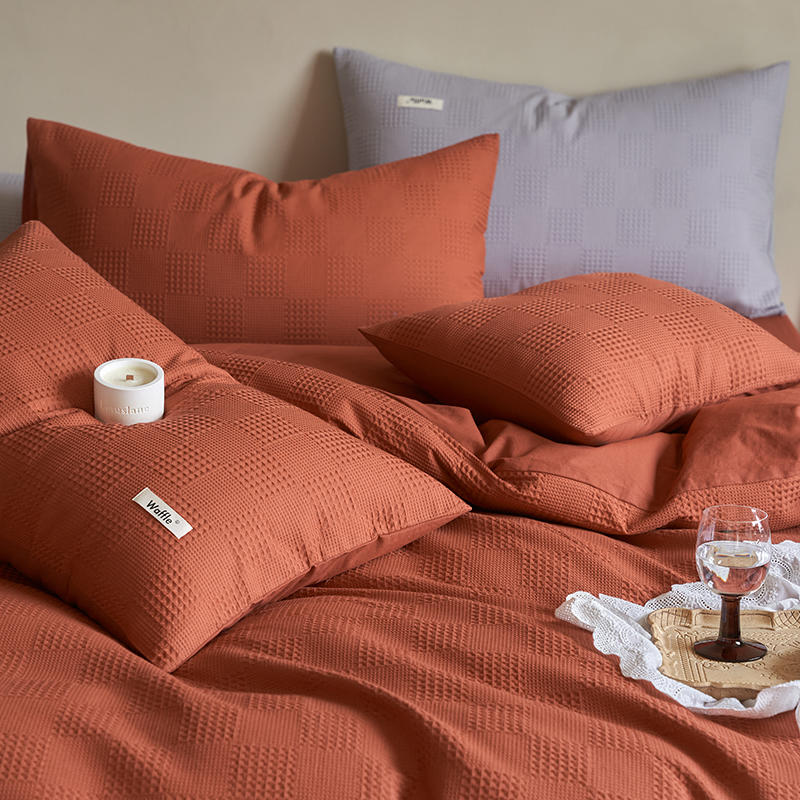 Simple Waffle Pure Cotton Bedding Set
