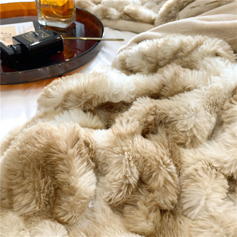 Faux Rabbit Fur Winter Blanket