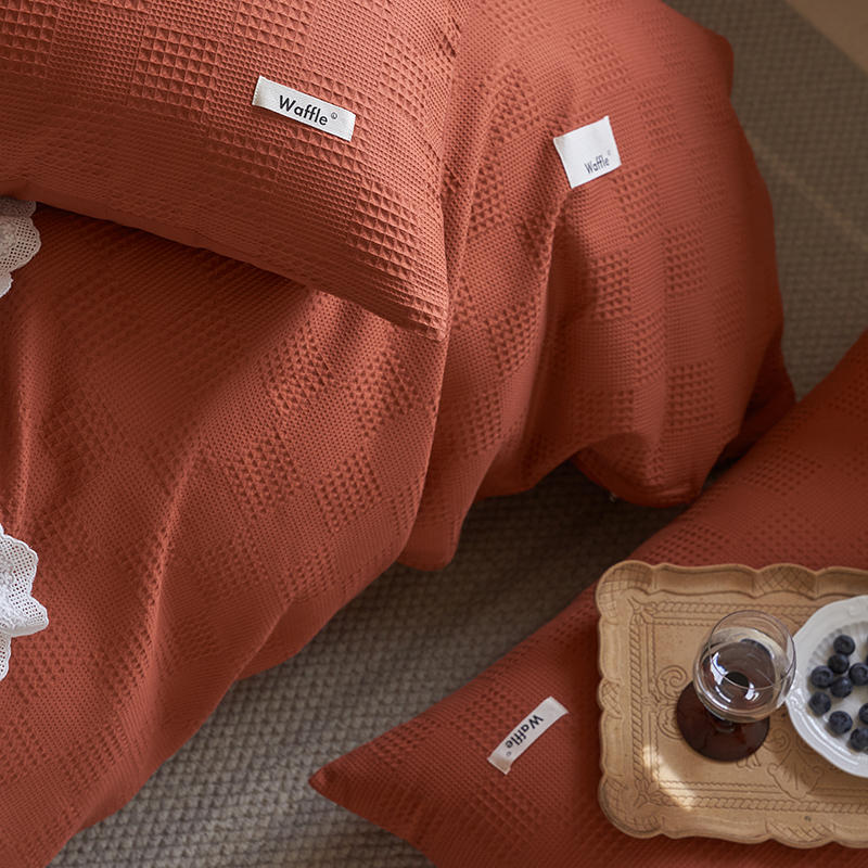 Simple Waffle Pure Cotton Bedding Set