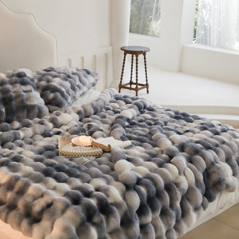 Tuscan Imitation Fur Blooming Blanket