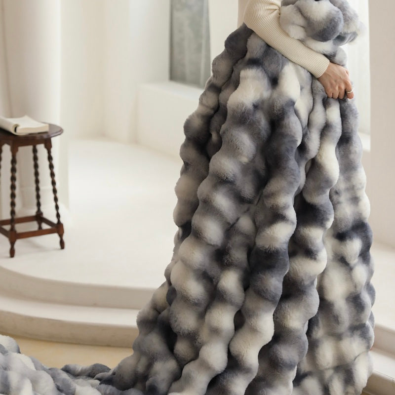 Tuscan Imitation Fur Blooming Blanket