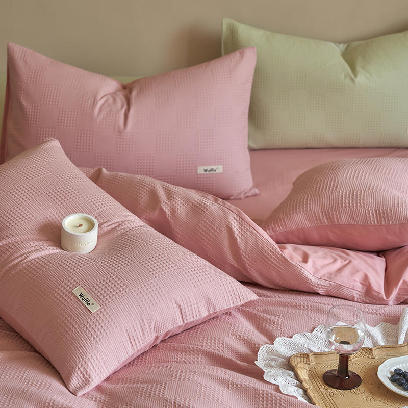 Simple Waffle Pure Cotton Bedding Set