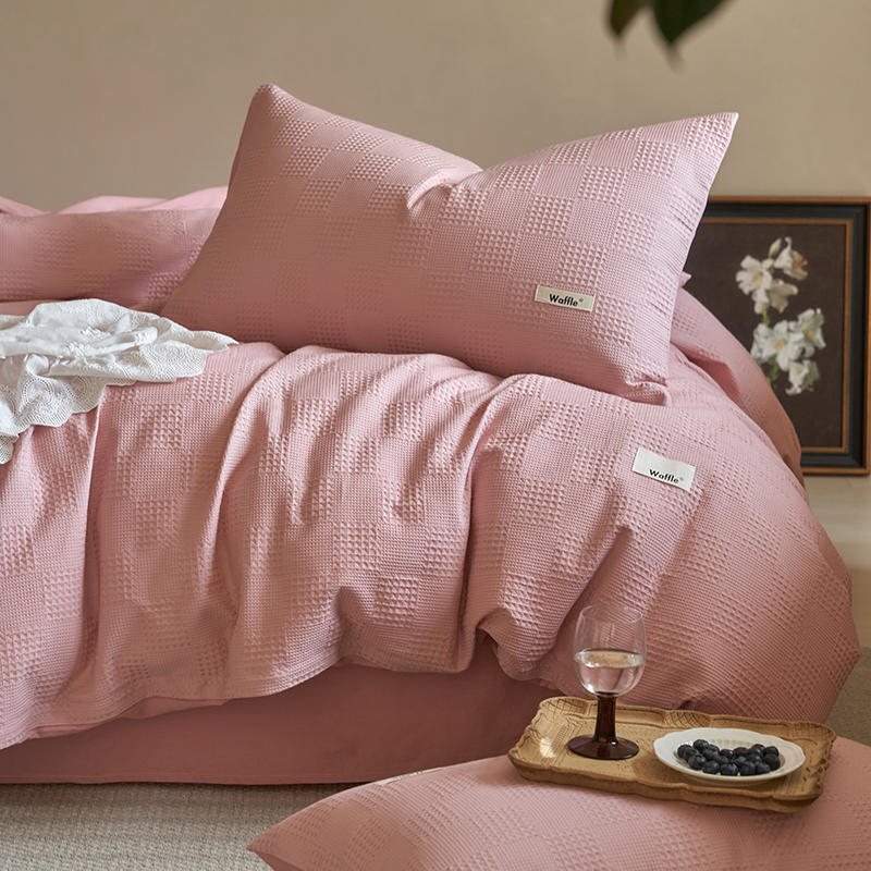 Simple Waffle Pure Cotton Bedding Set