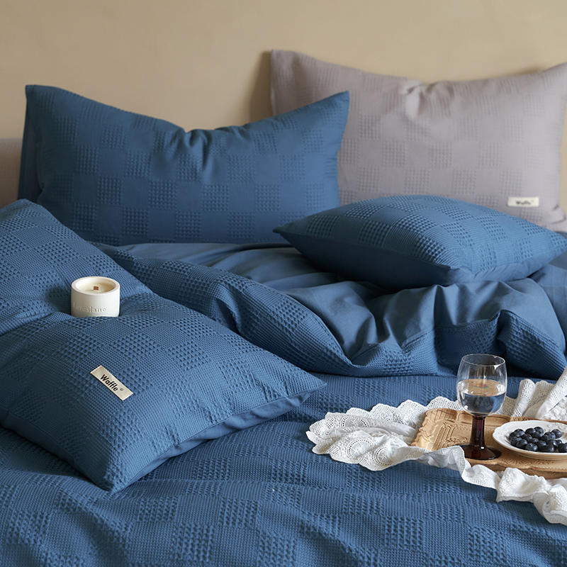Simple Waffle Pure Cotton Bedding Set