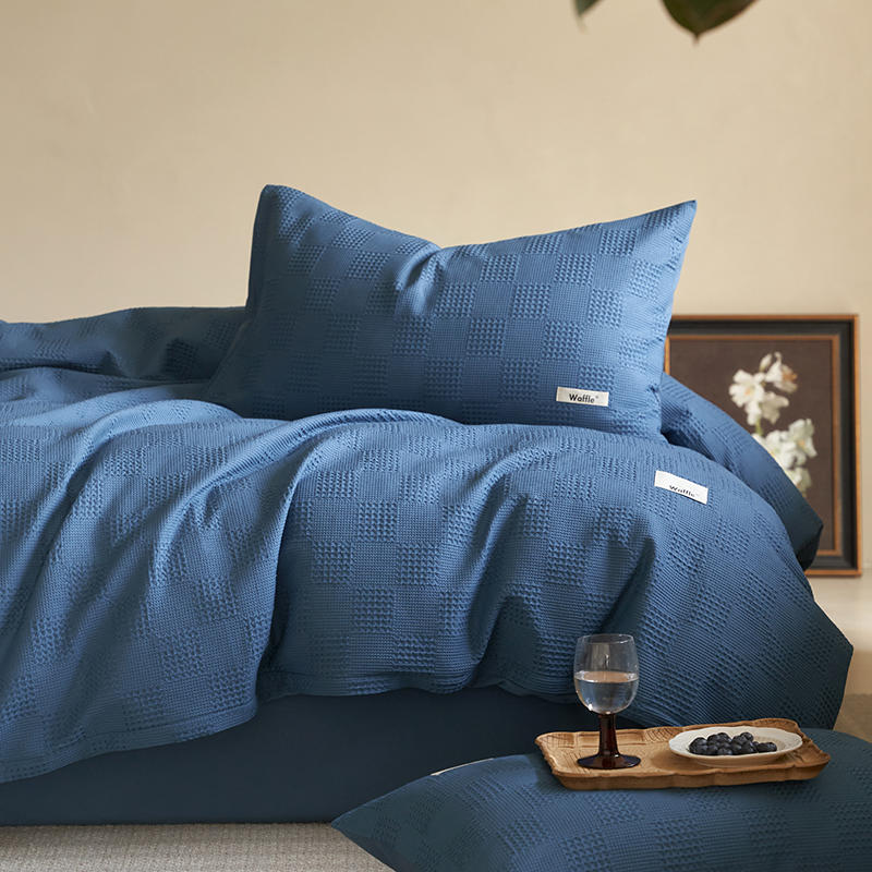 Simple Waffle Pure Cotton Bedding Set
