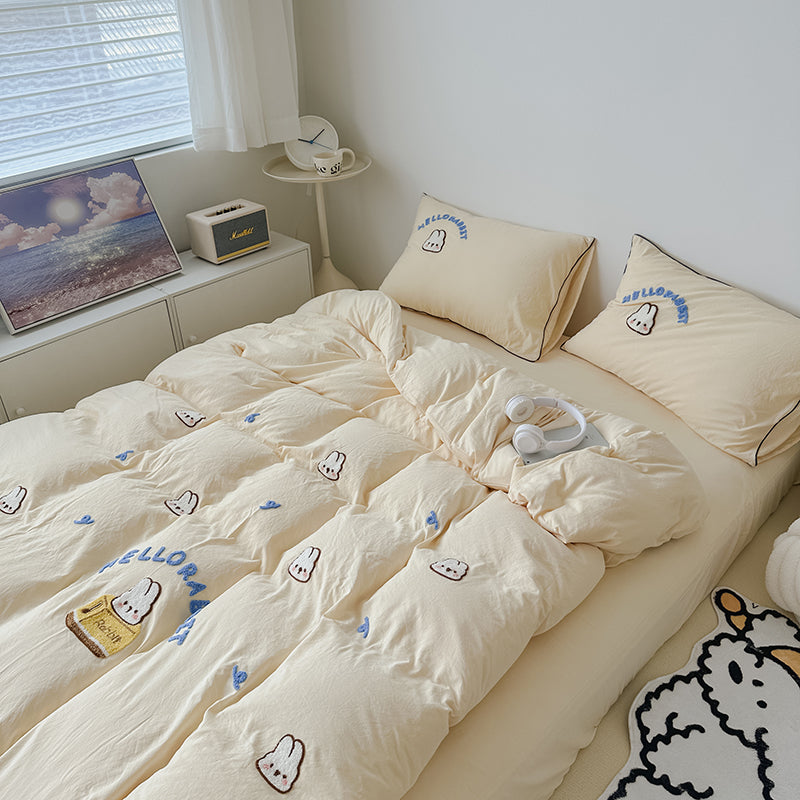 HelloRabbit Embroidery Bedding Set