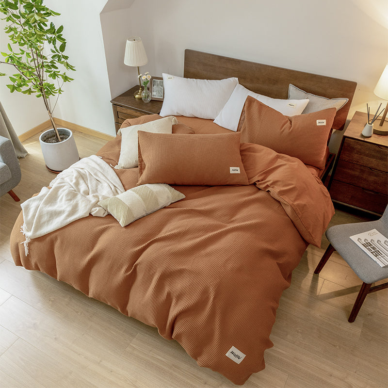 Waffle Lyocell Cotton Bedding Set