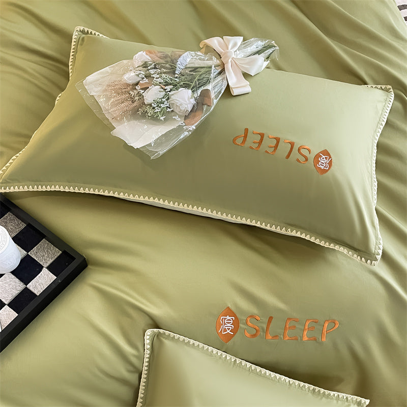 60S Silky Simple Fresh Bedding Set