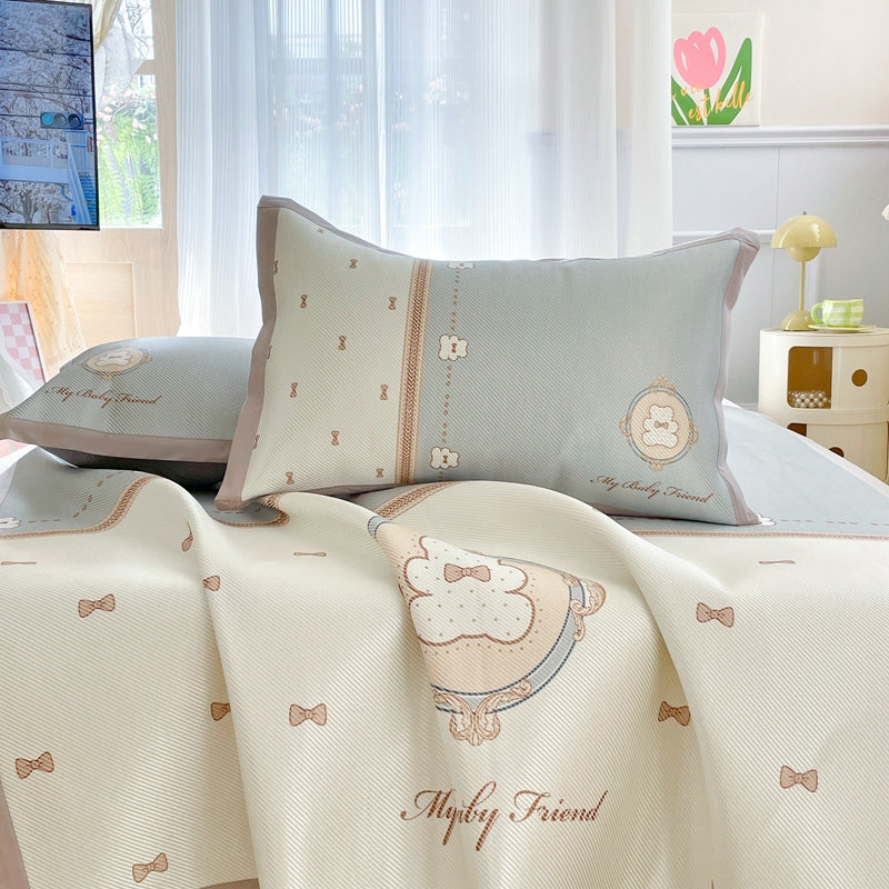 Floral Cartoon Cooling Mat Set