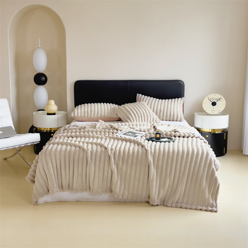 Striped Velvet Blanket