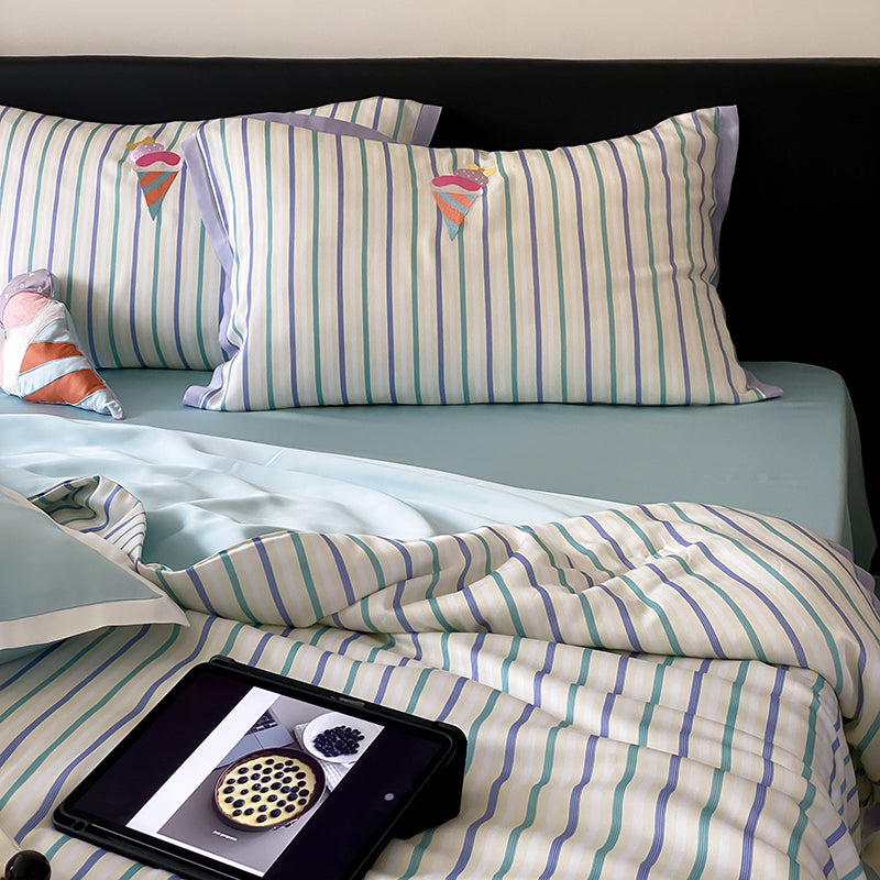 Serenity Stripe Tencel™ Quilt