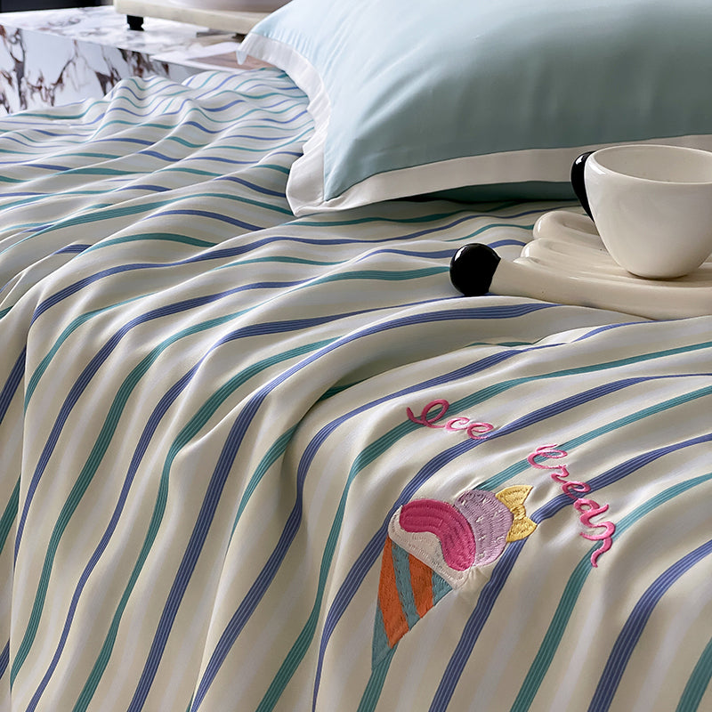 Serenity Stripe Tencel™ Quilt