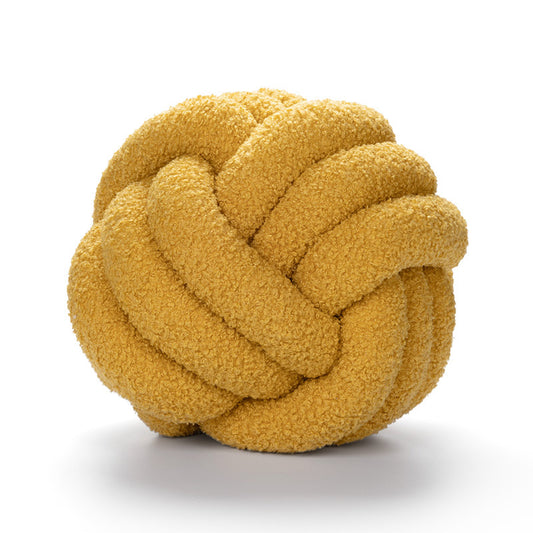 Knotted Ball Lamb Fleece Throw Pillows