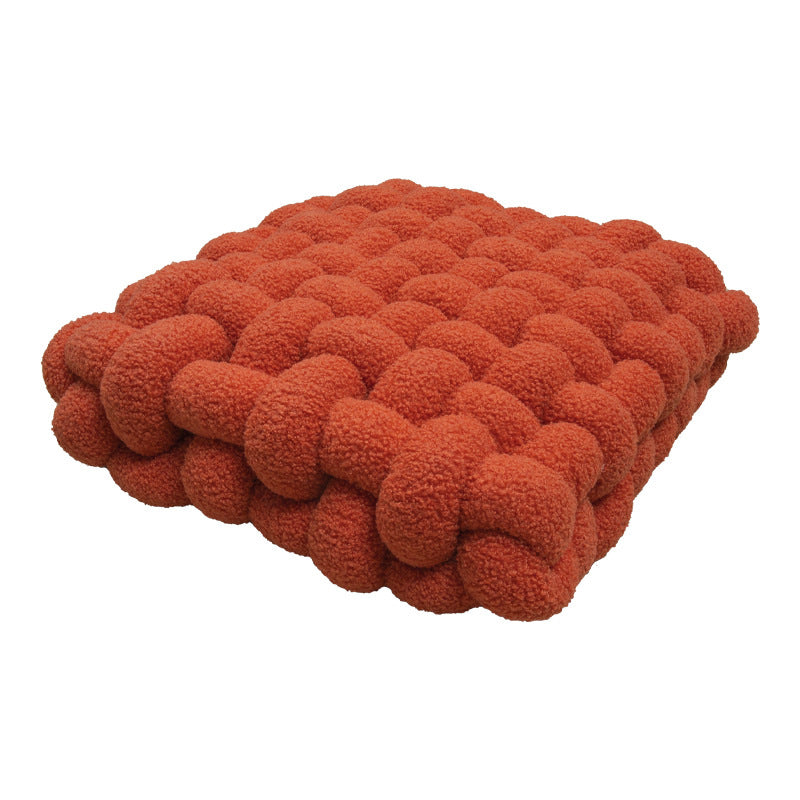 Nordic Square Lamb Fleece Seat Cushion