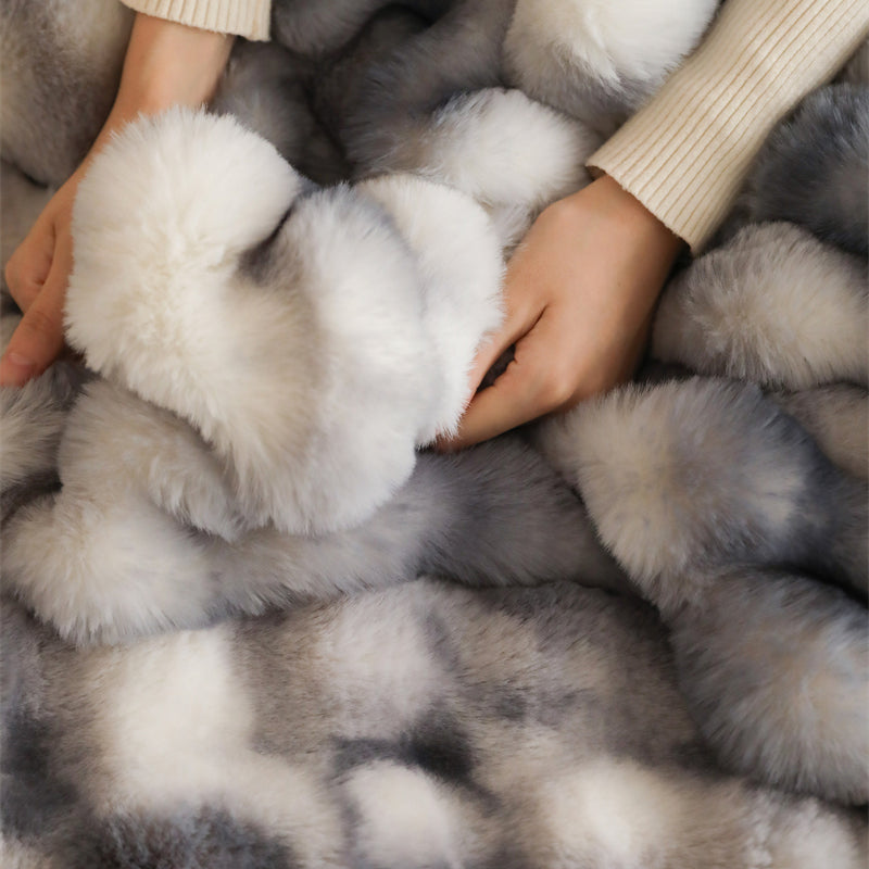 Tuscan Imitation Fur Blooming Blanket