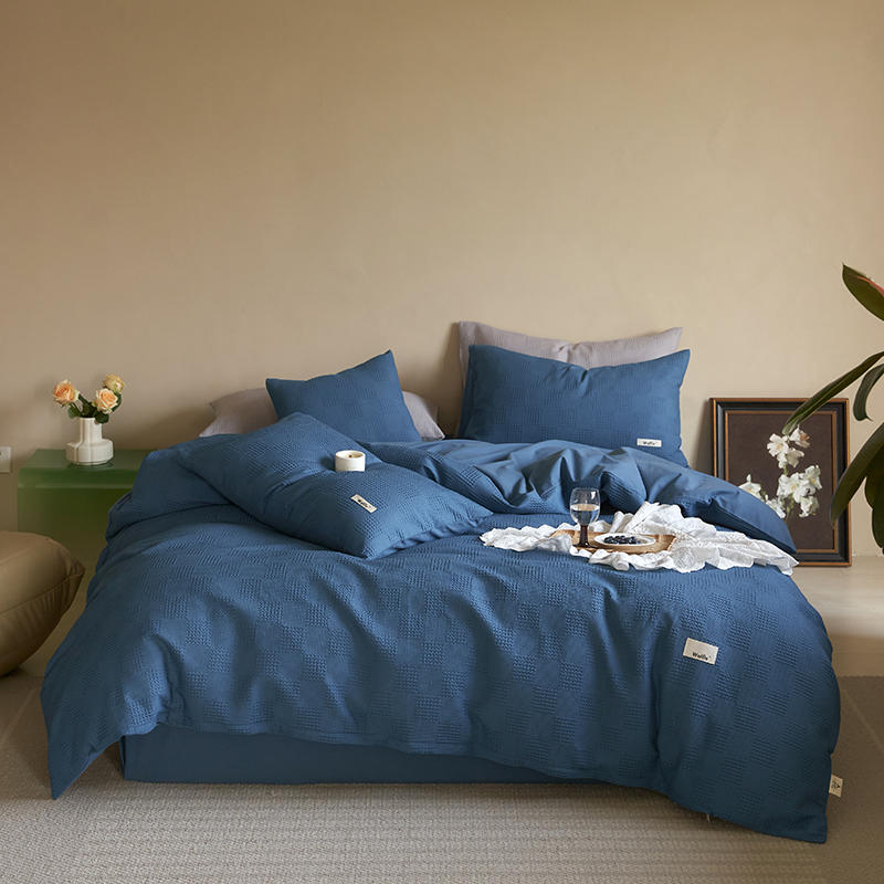 Simple Waffle Pure Cotton Bedding Set
