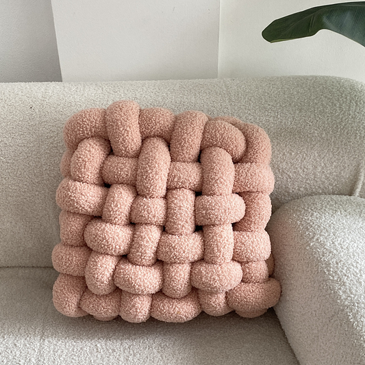 Nordic Square Lamb Fleece Seat Cushion