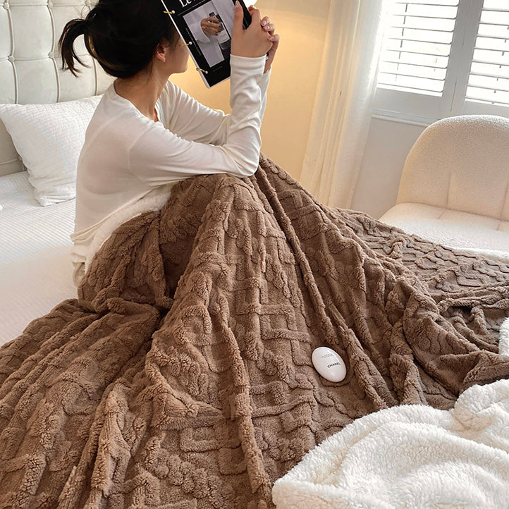 Warm Blanket Imitation Wool Thicken Flannel Blankets