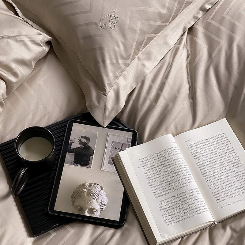100S Luxury Jacquard Cotton Bedding Set