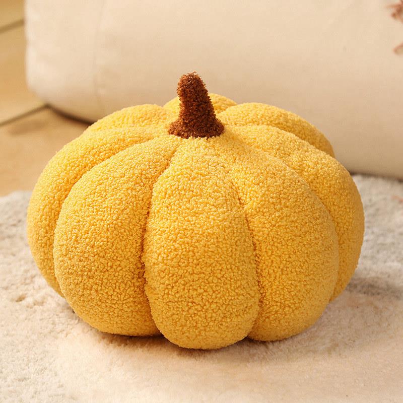 Lamb Fleece Pumpkin Throw Pillows