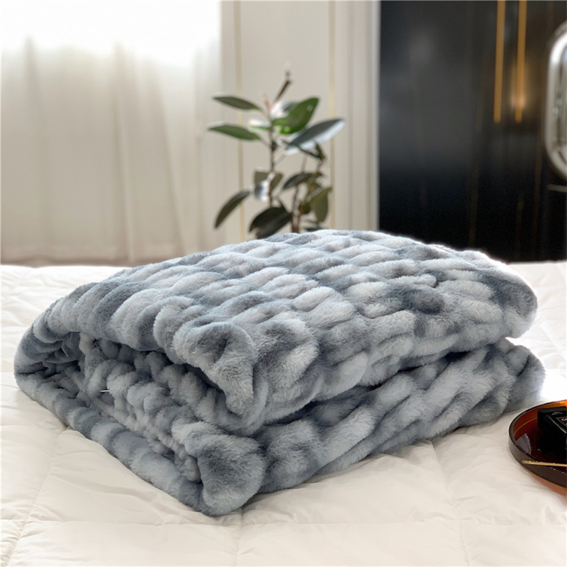 Faux Rabbit Fur Winter Blanket