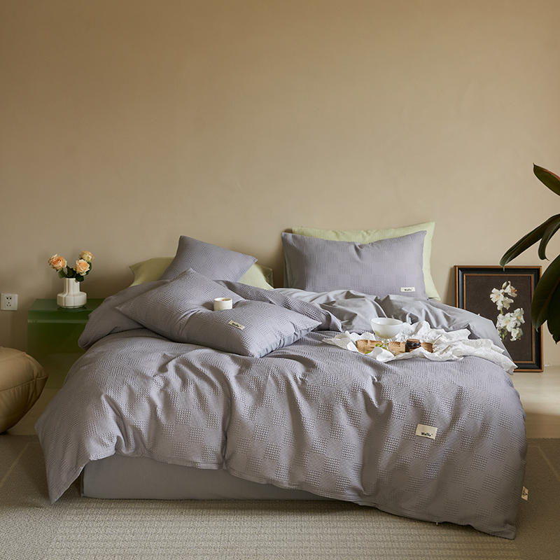 Simple Waffle Pure Cotton Bedding Set