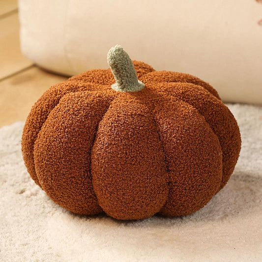 Lamb Fleece Pumpkin Throw Pillows