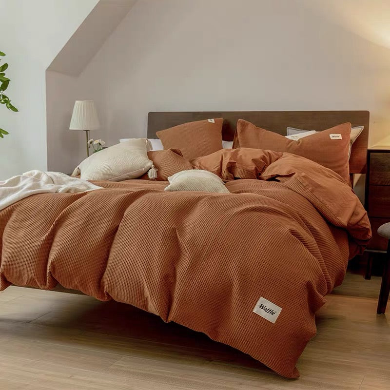 Waffle Lyocell Cotton Bedding Set