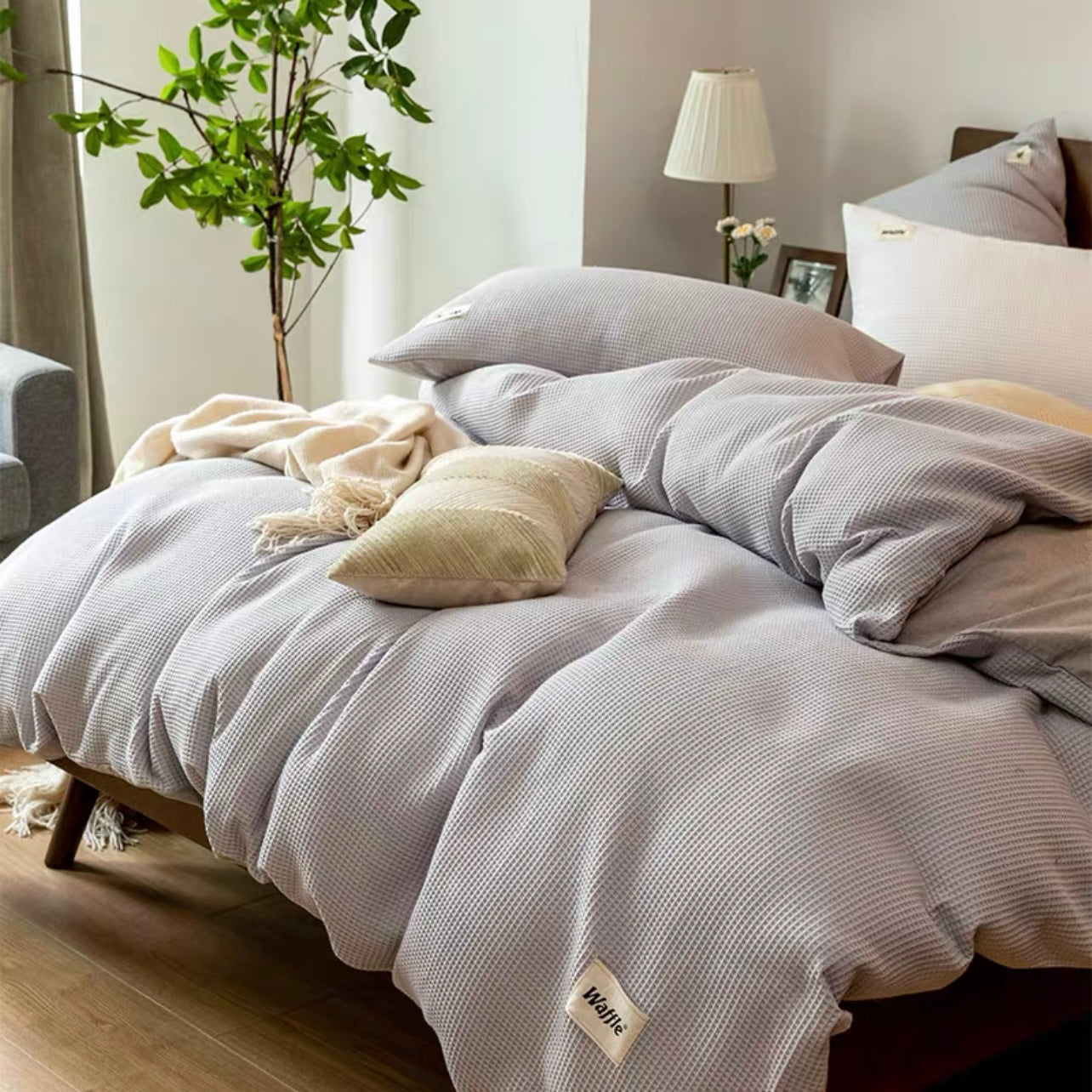 Waffle Lyocell Cotton Bedding Set