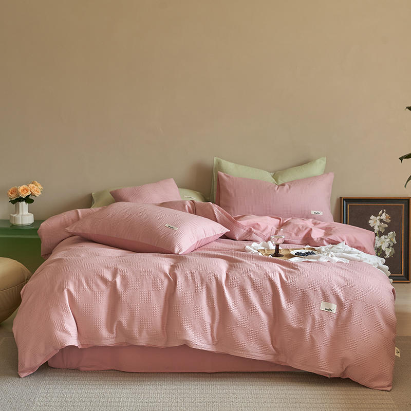 Simple Waffle Pure Cotton Bedding Set