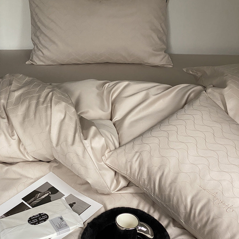 100S Luxury Jacquard  Cotton Bedding Set