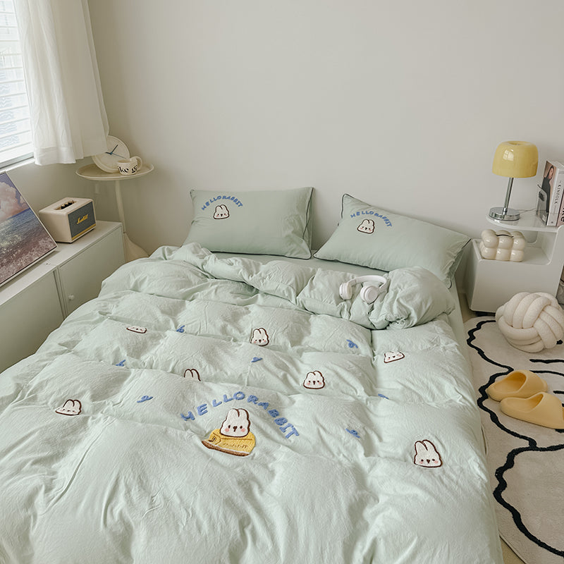 HelloRabbit Embroidery Bedding Set